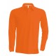 Polo Manches Longues, Couleur : Orange, Taille : 3XL