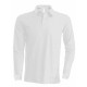 Polo Manches Longues, Couleur : White (Blanc), Taille : S