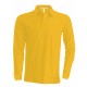 Polo Manches Longues, Couleur : Yellow (jaune), Taille : 3XL