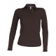 Polo Manches Longues Femme, Couleur : Chocolate, Taille : 3XL