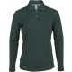 Polo Manches Longues Femme, Couleur : Forest Green, Taille : 3XL