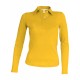 Polo Manches Longues Femme, Couleur : Yellow (jaune), Taille : 3XL