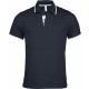 Polo Manches Courtes, Couleur : Navy / White / Light Turquoise, Taille : S