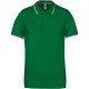 Polo Maille Piquée Manches Courtes, Couleur : Kelly Green / Light Grey / White, Taille : S