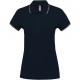 POLO MANCHES COURTES FEMME, Couleur : Navy / Wine / White, Taille : S