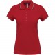 POLO MANCHES COURTES FEMME, Couleur : Red / Navy / White, Taille : S