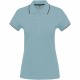 POLO MANCHES COURTES FEMME, Couleur : Sky Blue / Navy / White, Taille : S