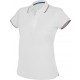 Polo Manches Courtes Femme, Couleur : White / Navy / Red, Taille : S