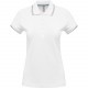 POLO MANCHES COURTES FEMME, Couleur : White / Sky Blue / Light Grey, Taille : S