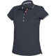Polo Maille Piquée Manches Courtes Femme, Couleur : Navy / White / Red, Taille : S