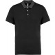 Polo jersey bicolore homme, Couleur : Black / Dark Grey Heather, Taille : S