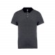 Polo jersey bicolore homme, Couleur : Dark Grey Heather / Black, Taille : S