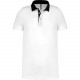 Polo Jersey Bicolore Homme, Couleur : White / Navy, Taille : S