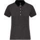 Polo jersey bicolore femme, Couleur : Dark Grey Heather / Black, Taille : XS