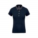 Polo jersey bicolore femme, Couleur : Navy / Dark grey heather, Taille : XS