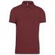 Polo Jersey Manches Courtes Homme, Couleur : Wine, Taille : S