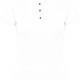 Polo Jersey Manches Courtes Femme, Couleur : Blanc, Taille : XS