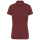 Polo Jersey Manches Courtes Femme, Couleur : Wine, Taille : XS