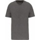 T-Shirt Supima Col V Manches Courtes Homme, Couleur : Grey Heather, Taille : S