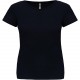 T-Shirt Col Rond Manches Courtes Femme, Couleur : Navy (Bleu Marine), Taille : S