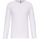 T-Shirt Col Rond Manches Longues Homme, Couleur : Blanc, Taille : S