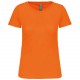 T-Shirt Bio150Ic Col Rond Femme, Couleur : Orange, Taille : XS