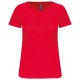 T-Shirt Bio150Ic Col Rond Femme, Couleur : Red, Taille : XS