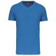T-Shirt Bio150Ic Col V Homme, Couleur : Light Royal Blue, Taille : S