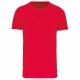 T-Shirt Bio150Ic Col V Homme, Couleur : Red, Taille : S