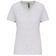 T-Shirt Bio150Ic Col V Femme, Couleur : Ash Heather, Taille : XS