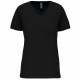 T-Shirt Bio150Ic Col V Femme, Couleur : Black, Taille : XS