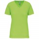 T-Shirt Bio150Ic Col V Femme, Couleur : Lime, Taille : XS