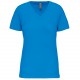 T-Shirt Bio150Ic Col V Femme, Couleur : Tropical Blue, Taille : XS