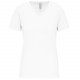T-Shirt Bio150Ic Col V Femme, Couleur : White, Taille : XS