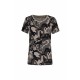 T-Shirt Camo Manches Courtes Femme, Couleur : Grey Camouflage, Taille : XS
