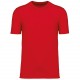 T-Shirt Col Rond Manches Courtes Unisexe , Couleur : Red, Taille : XS