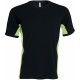T-Shirt Bicolore Manches Courtes : Tiger , Couleur : Black / Lime, Taille : 3XL