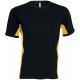 T-Shirt Bicolore Manches Courtes : Tiger , Couleur : Black / Yellow, Taille : 3XL