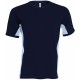 T-Shirt Bicolore Manches Courtes : Tiger , Couleur : Navy / Sky Blue, Taille : 3XL