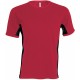 T-Shirt Bicolore Manches Courtes : Tiger , Couleur : Red / Black, Taille : 3XL