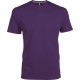 T-Shirt Col Rond Manches Courtes, Couleur : Purple (Violet), Taille : 3XL