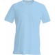 T-Shirt Col Rond Manches Courtes, Couleur : Sky Blue (Bleu Ciel), Taille : 3XL