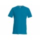 T-Shirt Col Rond Manches Courtes, Couleur : Tropical Blue, Taille : 3XL