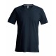 T-Shirt Col V Manches Courtes, Couleur : Dark Grey, Taille : 3XL