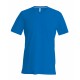 T-Shirt Col V Manches Courtes, Couleur : Light Royal Blue, Taille : 3XL