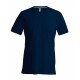 T-Shirt Col V Manches Courtes, Couleur : Navy (Bleu Marine), Taille : 3XL