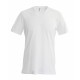 T-Shirt Col V Manches Courtes, Couleur : White (Blanc), Taille : 3XL