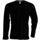 T-Shirt Homme Col V Manches Longues, Couleur : Black (Noir), Taille : 3XL