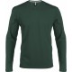 T-Shirt Homme Col V Manches Longues, Couleur : Forest Green, Taille : 3XL