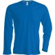 T-Shirt Homme Col V Manches Longues, Couleur : Light Royal Blue, Taille : 3XL